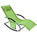 Sdraio Da Giardino Poltrona A Dondolo Con Poggiatesta E Taschina Verde Ogs28-gr - Foto miniatura 1