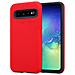 Custodia Compatibile Con Samsung Galaxy S10 In Rosso Garofano - Outdoor Coperchio Protettivo Ibrido Con Superficie Antiscivolo Extra Grip Con Design A Triangolo In Silicone E Plastica - Foto miniatura 1