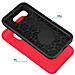 Custodia Compatibile Con Samsung Galaxy S10 In Rosso Garofano - Outdoor Coperchio Protettivo Ibrido Con Superficie Antiscivolo Extra Grip Con Design A Triangolo In Silicone E Plastica - Foto miniatura 4
