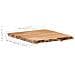 Piano del Tavolo in Legno Massello di Acacia 58x (50-60) x3,8 cm - Foto miniatura 2