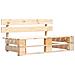 Set Divani in Pallet con Cuscini 4 pz in Pino Impregnato - Foto miniatura 2