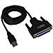 appC26, USB 2.0, DB25, Maschio / femmina, Nero, Plastica, Scatola - Foto miniatura 1