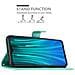 Custodia Compatibile Con Xiaomi Redmi Note 8 Pro In Turchese Fiore - Coperchio Protettivo In Design Floreale Con Chiusura Magnetica, Funzione Stand E Slot Per Carte - Foto miniatura 4