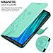 Custodia Compatibile Con Xiaomi Redmi Note 8 Pro In Turchese Fiore - Coperchio Protettivo In Design Floreale Con Chiusura Magnetica, Funzione Stand E Slot Per Carte - Foto miniatura 5