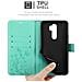 Custodia Compatibile Con Xiaomi Redmi Note 8 Pro In Turchese Fiore - Coperchio Protettivo In Design Floreale Con Chiusura Magnetica, Funzione Stand E Slot Per Carte - Foto miniatura 6
