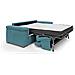 Giunone Divano Letto Alto 18 Cm. Impermeabile T02 Azzurro - Foto miniatura 2