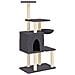 Albero Per Gatti Con Tiragraffi In Sisal Grigio Scuro 131 Cm - Foto miniatura 1