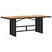 Tavolo Giardino Piano Legno Acacia Nero 190x80x75 Cm Polyrattan - Foto miniatura 2