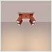 Lampada Da Soffitto Karbon 4 Rosso Ocra Sl. 1640 - Minimalista Lampada Da Soffitto Ocra Rossa 16.5x25x25 Cm - Foto miniatura 3