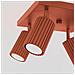 Lampada Da Soffitto Karbon 4 Rosso Ocra Sl. 1640 - Minimalista Lampada Da Soffitto Ocra Rossa 16.5x25x25 Cm - Foto miniatura 4