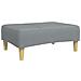 Divano Letto a 2 Posti con Poggiapiedi Grigio Chiaro in Tessuto - Foto miniatura 7
