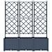 Vaso da giardino con trellis 3 pz Grigio 120x40x143 cm - Foto miniatura 5