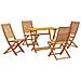 Set da Pranzo da Giardino in 5 Pezzi Legno Massello di Acacia - Foto miniatura 1