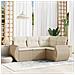 Set Divano da Giardino 4 pz con Cuscini Beige in Polyrattan - Foto miniatura 2