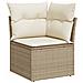 Set Divano da Giardino 4 pz con Cuscini Beige in Polyrattan - Foto miniatura 5