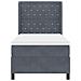 Letto Box Spring con Materasso Grigio Scuro 90x200 cm in Velluto - Foto miniatura 5