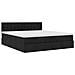 Struttura Letto Pouf con Materasso Nero 200x200 cm in Tessuto - Foto miniatura 5