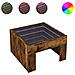 Tavolino da Salotto con LED Infinity Rovere Fumo 50x50x30 cm - Foto miniatura 1