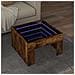 Tavolino da Salotto con LED Infinity Rovere Fumo 50x50x30 cm - Foto miniatura 2