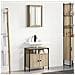 Set di Armadietti per Bagno a 2 Pezzi Rovere Ingegnerizzato - Foto miniatura 4