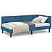 Cornice del letto ad angolo Blu 100 cm x 200 cm Velluto - Foto miniatura 4