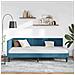 Cornice del letto ad angolo Blu 100 cm x 200 cm Velluto - Foto miniatura 5