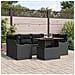 Set Divano da Giardino con cuscino 7 pcs Nero 100 x 55 x 73 cm - Foto miniatura 2