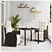 Set da Pranzo per Giardino 3 pcs Marrone Poly Rattan - Foto miniatura 2