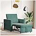 Divano Letto Singolo Verde scuro 90 x 165 x 87 cm Velluto - Foto miniatura 3