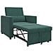 Divano Letto Singolo Verde scuro 90 x 165 x 87 cm Velluto - Foto miniatura 4