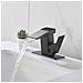 Rubinetto per lavabo da bagno, Blackswan, tipo M292, modello smart nero opaco, con display LCD, dimensioni 13 cm - Foto miniatura 3