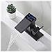 Rubinetto per lavabo da bagno, Blackswan, tipo M292, modello smart nero opaco, con display LCD, dimensioni 13 cm - Foto miniatura 4