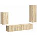 Set mobile TV 4 pcs Rovere Sonoma Legno multistrato - Foto miniatura 1