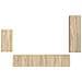 Set mobile TV 4 pcs Rovere Sonoma Legno multistrato - Foto miniatura 8