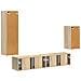 Set mobile TV 4 pcs Rovere Sonoma Legno multistrato - Foto miniatura 9