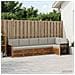 Set divano sezionale con cuscino 5 pcs Naturale e Grigio Chiaro - Foto miniatura 2