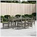 Set da pranzo per esterni 7 pz Grigio polyrattan - Foto miniatura 2
