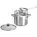 Spaghettiere Doppio Cestello con Coperchio in Vetro Diametro 24cm Capacità 9,5lt Acciaio Inox - Foto miniatura 1