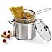 Spaghettiere Doppio Cestello con Coperchio in Vetro Diametro 24cm Capacità 9,5lt Acciaio Inox - Foto miniatura 2
