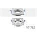 Porta Faretti Led Gu10 Incasso Orientabile Quadrato Alluminio Spazzolato Vt-782 3606 - Foto miniatura 1