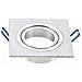 Porta Faretti Led Gu10 Incasso Orientabile Quadrato Alluminio Spazzolato Vt-782 3606 - Foto miniatura 2
