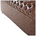 Divano Vintage A 3 Posti In Pelle Sintetica Marrone Invecchiato Chesterfield - Foto miniatura 33