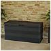 Baule da Giardino Nero 117x45x56 cm - Foto miniatura 8