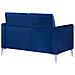 Divano 2 Posti In Tessuto Vellutato Blu Scuro Fenes - Foto miniatura 13