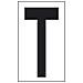 Adesivo Lettera T Abitazioni Uffici Luoghi Pubblici 10cmx5,6cm - Foto miniatura 2