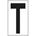 Adesivo Lettera T Abitazioni Uffici Luoghi Pubblici 10cmx5,6cm - Foto miniatura 1