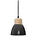 Lampada A Sospensione In Metallo E Legno - E14 - 25 W - H. 19 Cm - Nera - Foto miniatura 1