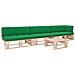 Set Divani in Pallet con Cuscini 4 pz in Pino Impregnato - Foto miniatura 1