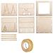 Kit Cornice In Legno Di Natale 20 X 20 Cm + Washi Tape Dorato 5 M - Foto miniatura 1