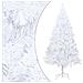 Albero Natale Artificiale con LED e Palline Bianco 210 cm PVC - Foto miniatura 2